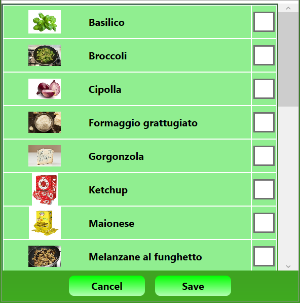 Ingredients List
