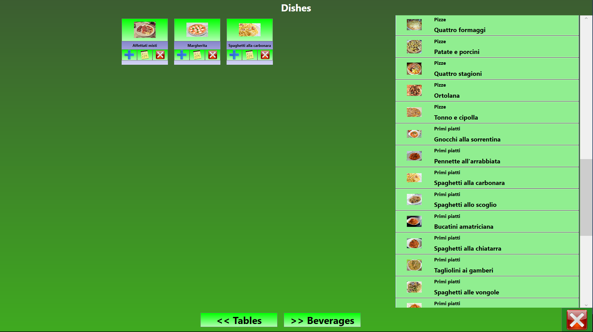 Tablet - dishes